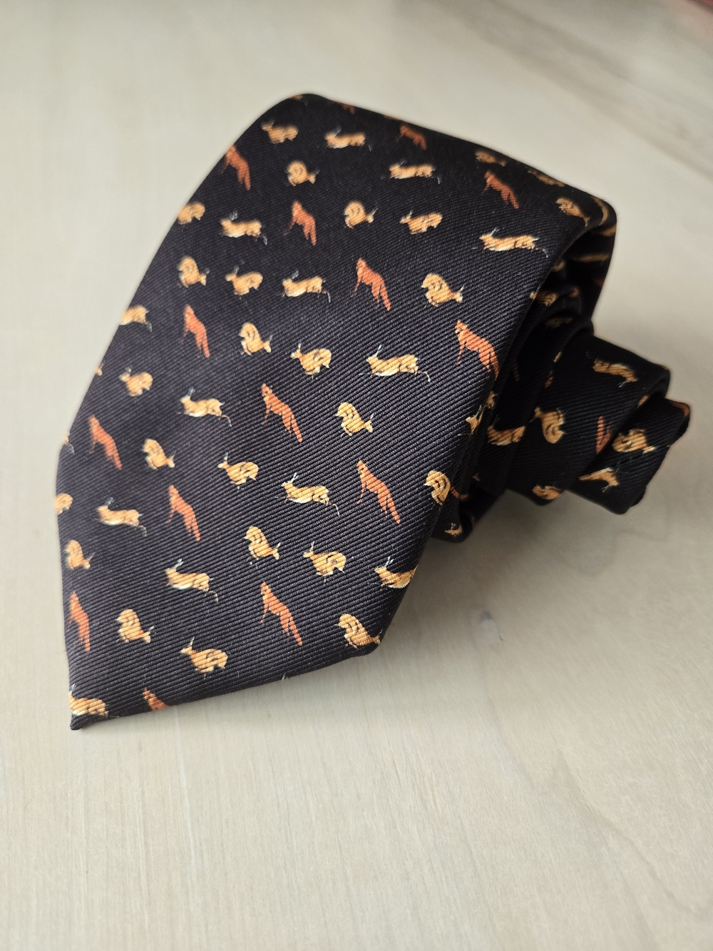 Dachshund Dog Pattern tie